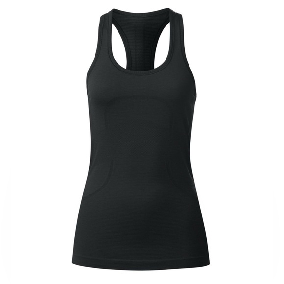 LULULEMON Swiftly Tech Racerback - Black / Black - W1NG7S - Sz 4 - Picture 2 of 9